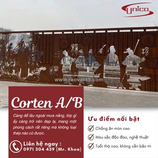Thép corten a/b unicosteel: giải pháp vật liệu kháng thời tiết không cần sơn bảo vệ, đột phá thẩm mỹ cho mọi công trình