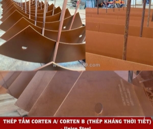Thép tấm corten a/ corten b (thép kháng thời tiết)