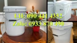Thùng đựng sơn  lít quai sắt, thùng sơn 16 lít nắp vặn, vỏ thùng sơn 12 lít nắp garenti