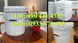 Thùng đựng sơn  lít quai sắt, thùng sơn 16 lít nắp vặn, vỏ thùng sơn 12 lít nắp garenti