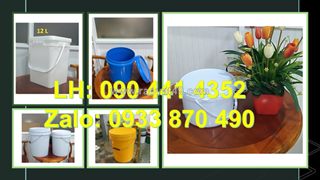 Thùng đựng sơn 22 lít quai nhựa, vỏ thùng sơn 20 lít vuông, xô nhựa  lít tròn
