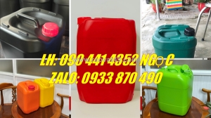 Thùng nhựa 10 lít đựng dầu mỡ, can nhựa 20 lít đựng hóa chất, thùng nhựa vuông 25 lít cất trữ dầu nhớt