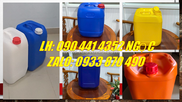 Thùng nhựa 10 lít đựng dầu mỡ, can nhựa 20 lít đựng hóa chất, thùng nhựa vuông 25 lít cất trữ dầu nhớt