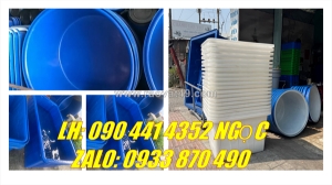 Thùng nhựa 100 lít hình chữ nhật, thùng nhựa chữ nhật 300 lít, thùng nhựa chữ nhật 500l trồng sen