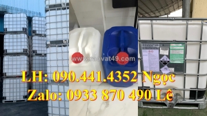 Thùng nhựa 1000 lít vuông, vỏ thùng nhựa ibc 1000 lít, vỏ tank nhựa ibc 1000 lít đựng hóa chất
