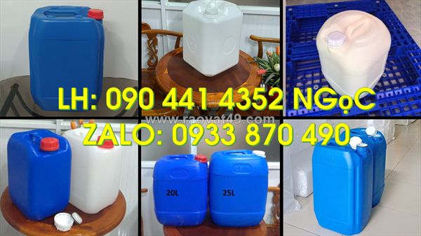 Thùng nhựa 20 lít đựng nước lau sàn, can nhựa 25 lít đựng nước rửa chén, can nhựa 30 lit đựng nước giặt
