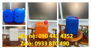 Thùng nhựa 25 lít đựng phân bón organic, can nhựa 20 lít đựng dầu hôi, can nhựa 10 lít đựng xăng