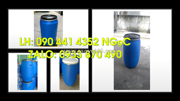 Thùng nhựa ibc 1000 lít có khung thép, thùng phuy sắt 220l nắp kín, thùng phuy nhựa 120 lít đựng hải sản