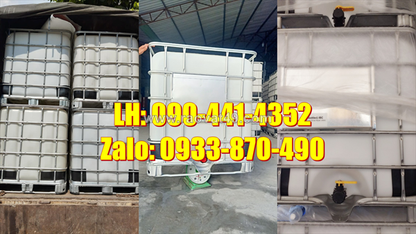Thùng nhựa ibc 1000 lít qua sử dụng like new 85-90%, bồn nhựa 1000l cũ giá cạnh tranh