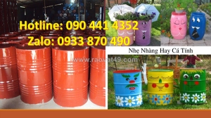 Thùng phuy nhựa 120 lít giá rẻ, bán thùng phuy nhựa 100 lít đựng chất lỏng hóa học công nghiệp