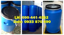Thùng phuy nhựa 120 lít muối dưa cà, vỏ thùng phuy nhựa 150 lít đựng hóa chất, thùng nhựa 220 lít đựng tá dược