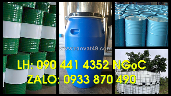 Thùng phuy nhựa 160 lít đựng chất lỏng hóa học, thùng phuy sắt 220 lít cũ loại 1, thùng nhựa vuông 1 khối