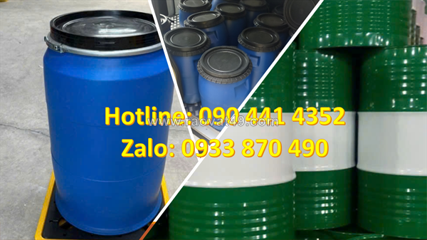 Thùng phuy nhựa 220 lít, vỏ thùng phuy nhựa đựng hóa chất 160 lít