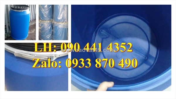 Thùng phuy nhựa 30 lít, thùng phuy nhựa 50 lít đựng hóa chất, vỏ thùng phuy nhựa 60 lít đựng dung dịch