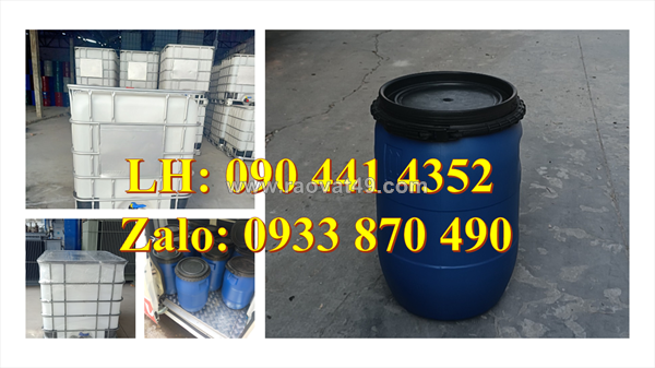 Thùng phuy nhựa 30 lít, thùng phuy nhựa 50 lít đựng hóa chất, vỏ thùng phuy nhựa 60 lít đựng dung dịch