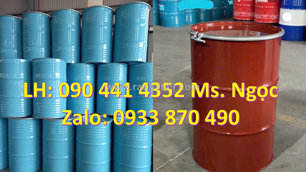 Thùng phuy nhựa đai sắt 120 lít – 150 lít – 160 lít – 220 lít, thùng phuy sắt nắp hở 220 lít đai sắt