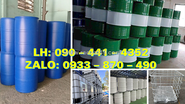 Thùng phuy sắt 220 lít đựng chất lỏng, thùng phuy sắt 220 lít đựng chất rắn, thùng phuy sắt đựng hóa chất