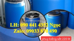 Thùng phuy sắt 220 lít đựng hóa chất dễ cháy, thùng phuy sắt đựng chất lỏng ngành hóa- sinh