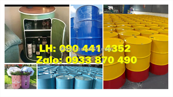 Thùng phuy sắt 220 lít đựng hóa chất, thùng phuy sắt đựng xăng, thùng phuy sắt 200 lít đựng dầu lửa