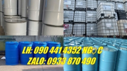 Thùng phuy sắt 220 lít đựng xăng, cồn, dầu mỡ, thùng phuy sắt qua sử dụng 220 lít đựng hóa chất