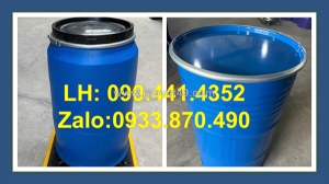 Thùng phuy sắt cũ 220 lít đẹp – giá đẹp, thùng phuy sắt đựng hóa chất nông nghiệp, thùng phuy sắt đựng hóa chất