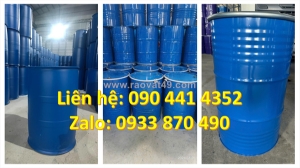 Thùng phuy sắt qua sử dụng giá rẻ, vỏ thùng phuy sắt 220 lít hàng cũ, đẹp 90%