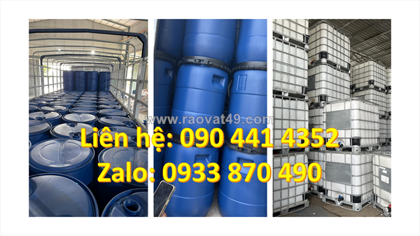 Thùng phuy sắt qua sử dụng giá rẻ, vỏ thùng phuy sắt 220 lít hàng cũ, đẹp 90%