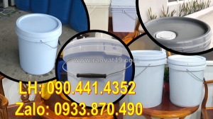 Thùng sơn 10 lít màu trắng, xanh, vàng, đen, tím…vỏ thùng sơn 12 lít, thùng sơn nhựa 16 lít dày