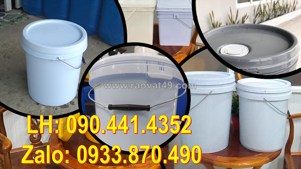 Thùng sơn 10 lít màu trắng, xanh, vàng, đen, tím…vỏ thùng sơn 12 lít, thùng sơn nhựa 16 lít dày