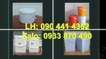 Thùng sơn 12 lít màu xanh lá, vỏ thùng sơn 16 lít màu xanh dương, thùng sơn  lít màu vàng