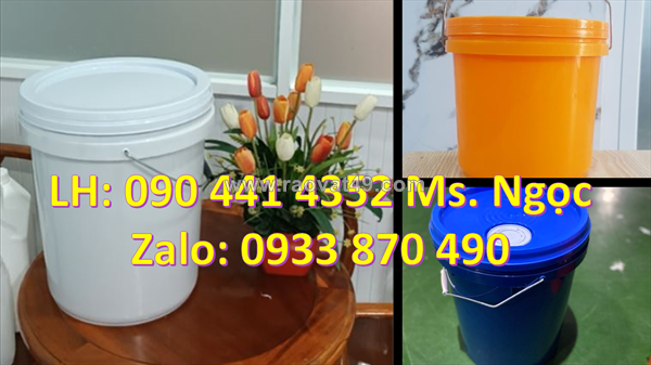 Thùng sơn 22 lít vuông, vỏ thùng sơn 20 lít nắp rót, thùng sơn  lít tròn dày dặn