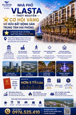 Tôi đã bất ngờ khi biết nhà phố vlasta thủy nguyên hiện chỉ từ hơn 4 tỷ