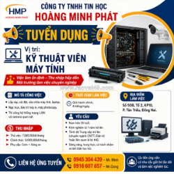 Tuyển kỹ thuật viên máy tính kn 1 năm đồng nai