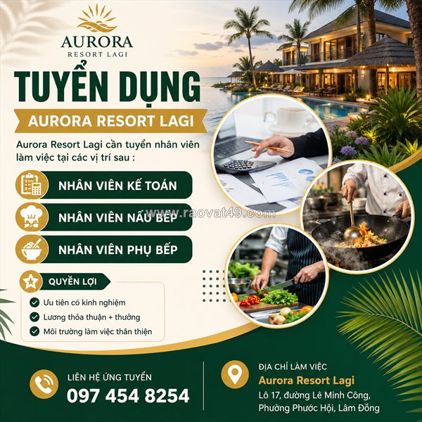 Tuyển nhân viên kế toán, nấu bếp, phụ bếp la gi