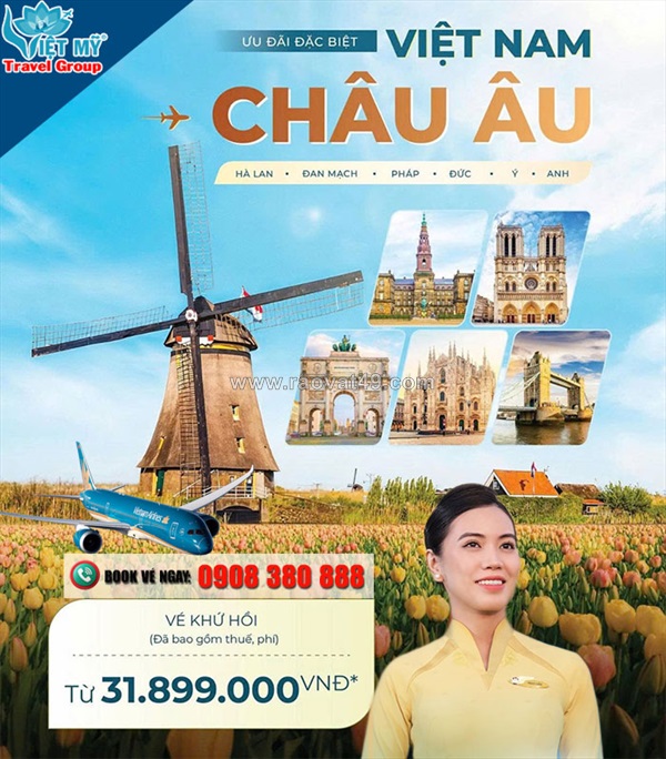 Vietnam airlines mở bán vé ưu đãi đi châu âu