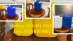 Vỏ can nhựa 25 lít đựng dung dịch, vỏ thùng nhựa 30 lít vuông đựng hóa chất môi trường