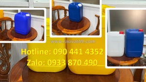 Vỏ can nhựa 25 lít đựng dung dịch, vỏ thùng nhựa 30 lít vuông đựng hóa chất môi trường