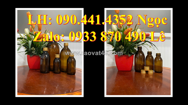 Vỏ chai nhựa 1 lít có vòi nhấn, chai thủy tinh 500ml nắp garenti, chai nhựa 250ml nắp thoát khí