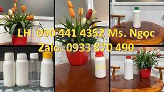 Vỏ chai nhựa 50ml đựng mẫu nước lau sàn, chai nhựa 100ml đựng nước xả vải