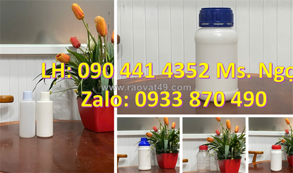 Vỏ chai nhựa 50ml đựng mẫu nước lau sàn, chai nhựa 100ml đựng nước xả vải