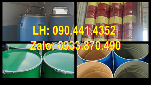 Vỏ thùng phuy sắt 220 lít đựng dầu, thùng phuy sắt đựng nhớt, thùng phuy sắt đựng dung dịch gara