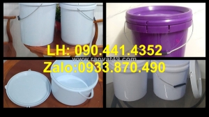 Vỏ thùng sơn 1 lít, thùng đựng sơn 4 lít, thùng sơn nhựa 5 lít, xô nhựa 6 lít đựng dầu nhờn