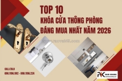 10 mẫu khóa cửa thông phòng đẹp, bền được ưa chuộng nhất 2026
