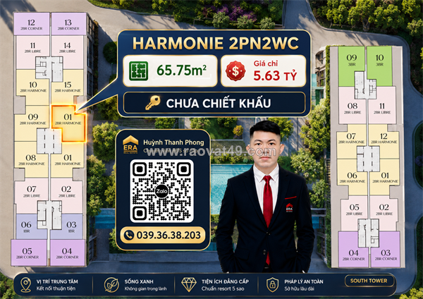 65.75m2 - giá 5.63 tỷ chưa chiết khấu - 2pn 2wc tầng 12a arcadia at lavila