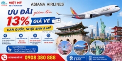 Asiana airlines giảm đến 13% giá vé quốc tế