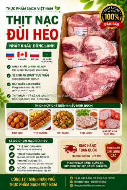 Bán buôn thịt heo đông lạnh – hàng nhập khẩu, giá sỉ cạnh tranh
