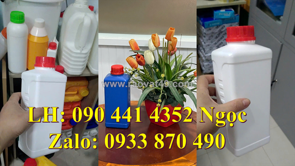 Bán can nhựa 5 lít, can hóa chất 2 lít, can nhựa 1 lít đựng hóa chất, can nhựa 500ml vòi nhấn