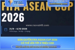 Bản quyền fifa asean cup 2026 có thể lên tới 3 triệu usd