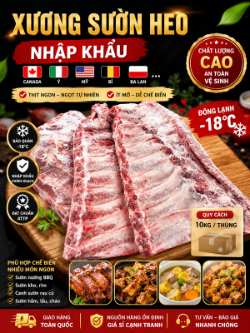 Bán sườn heo đông lạnh – giá sỉ tốt cho nhà hàng, quán ăn