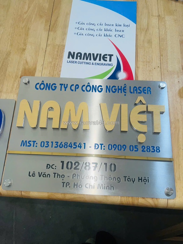 Bảng số nhà mica - inox khắc laser/in uv theo yêu cầu